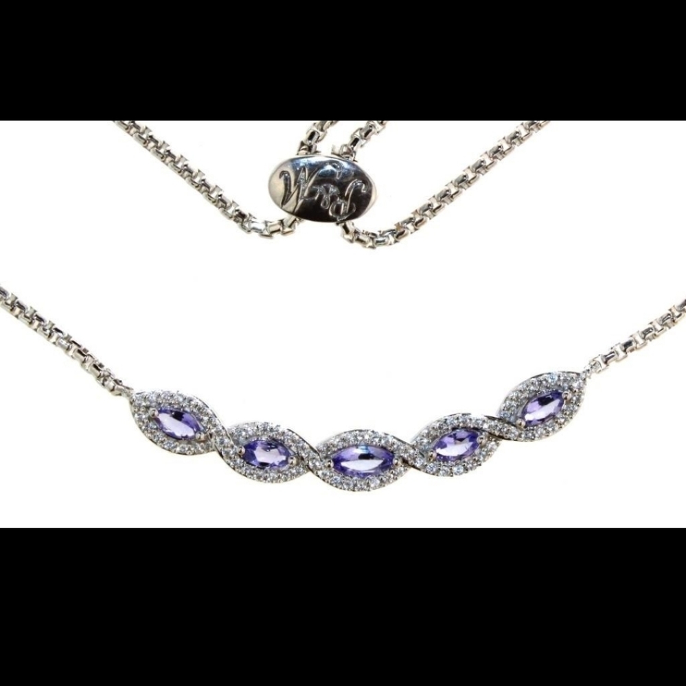 Quality Genuine Tanzanite Designer Necklace